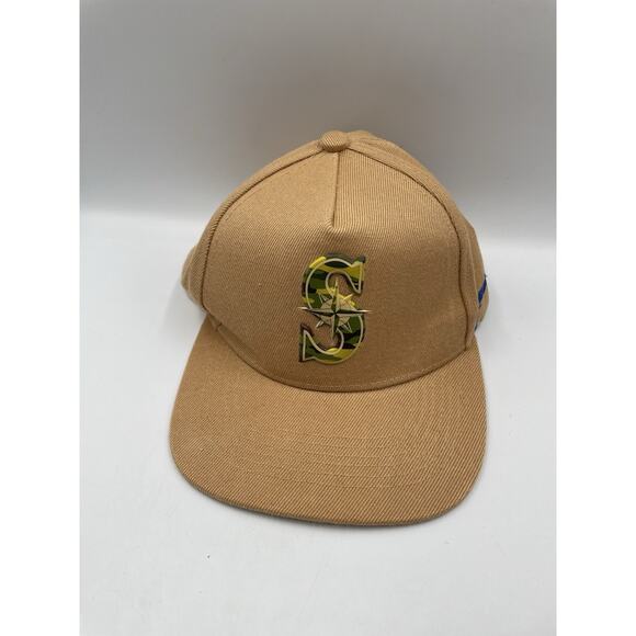 Seattle Mariners Boeing Brown Camo Snapback Melonwear Hat Cap - Picture 1 of 8